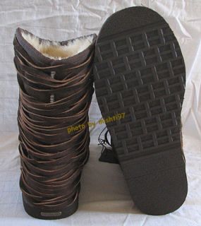 New $350 Koolaburra Lauryn Drapped Fringe Boots 8 5 9 Luxe Australia