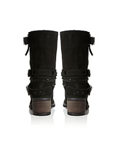Bertie Rindy Calf High Stud Boots Black   