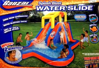 Banzai Splash Blast Water Slide w Blower Fan