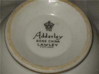 Vintage Adderley Lawley Bone China Tea Cup Teacup Saucer