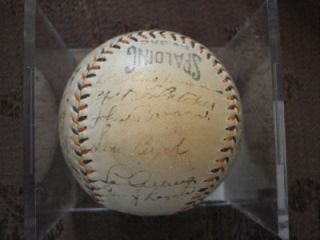 Babe Ruth Gehrig Lazzeri Pennock 33 Yankees Signed Baseball Autograph