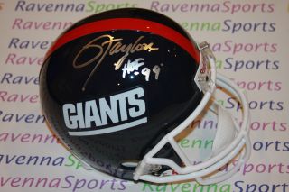 Lawrence Taylor Autographed Riddell New York Giants F s Replica Helmet