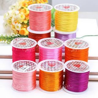 1x Jewelry Making Elastic String Cord Thread Craft Pink Rose Yellow