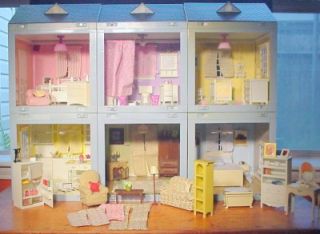 Laura Ashley Doll House 6 Units w Furniture and Accessories