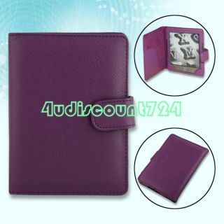 FAUX LEATHER COVER CASE FOR  KINDLE 4 4TH 4 GENERATION PURPLE