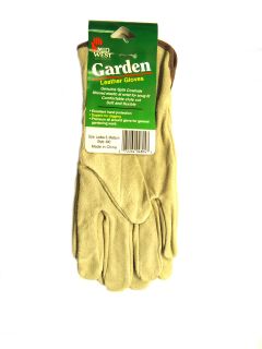 Midwest Style 480 Womens Leather Garden Gloves Gray Womens Medium