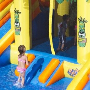 Rapids Water Inflatable Bounce House with Water Slide