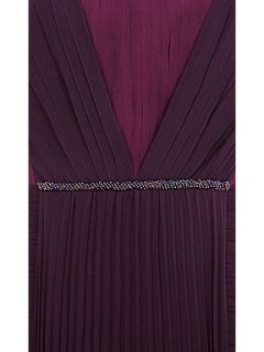 Alexon Purple two toned pleated maxi dress Purple   