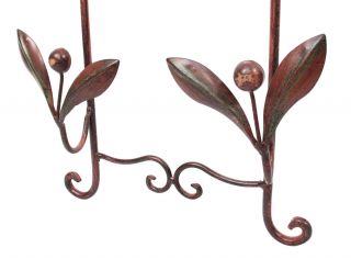 Olive Leaf Motif Metal 3 Plate Decorative Plate Holder