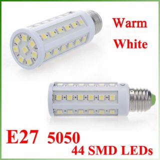 7W E27 LED Light Bulbs Warm White 110 230V 44 LEDs New