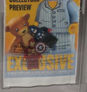 2012 Lego Toy Fair Iron Man Captain America w Lanyard 121 125 Graded
