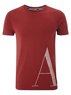 Armani Jeans Large logo t shirt Turquoise   
