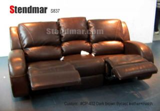 2pc New Modern Leather Sofa Loveseat w 4 Recliners S837
