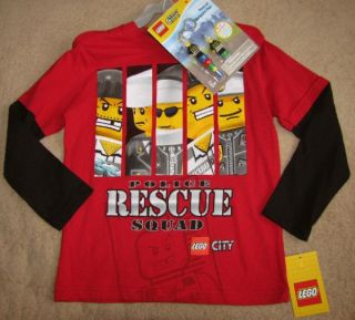Lego City Police Rescue Squad Red Tee Shirt 6 7 Toy
