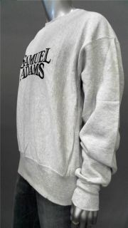Lee Samuel Adams Mens XL Casual Pullover Sweater Gray Logo Top