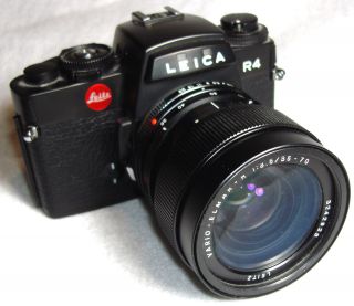 Leica R4 Camera 35mm SLR with Leitz Vario Elmar 35 70 mm Zoom Lens EX