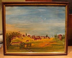 Civil War Prison Hospital Watercolor Painting Point Lookout MD