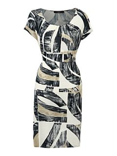Weekend MaxMara Osmio abstract print dress Grey   