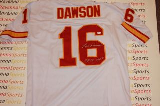 Len Dawson Autographed Kansas City Chiefs White Throwback Jersey SB