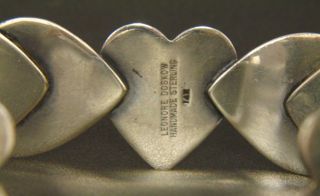 Leonore Doskow Sterling 14kt Gold Heart Cuff Bracelet
