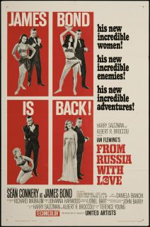 From Russia with Love 1963 Original U s One Sheet Movie Poster
