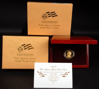2009 $10 Letitia Tyler First Spouse 1 2 ozt 9999 Fine Gold Proof Coin