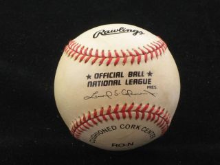 official national league leonard coleman baseball signed on the sweet