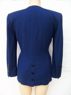 ESCADA Margaretha Ley Collarless Wool Suit Blazer Jacket 38 8