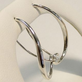 Mint Sterling Silver Ed Levin Nappa Designer Dangle Earrings