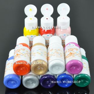 12 Color Quality Airbrush Paint Craft Nail Art Painting Figure Free