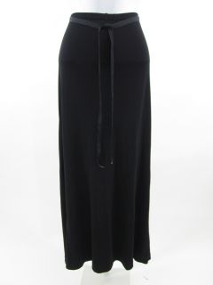 Lida BADAY Black Drawstring Long Straight Skirt Sz M