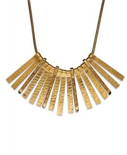 INC International Concepts Necklace, 12k Gold Plated Bib Necklace