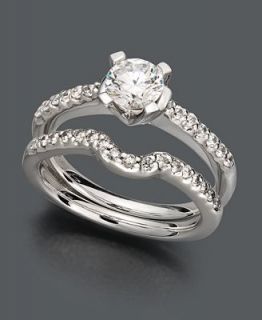 Juliet Diamond Ring Set, 14k White Gold Certified Diamond Engagement