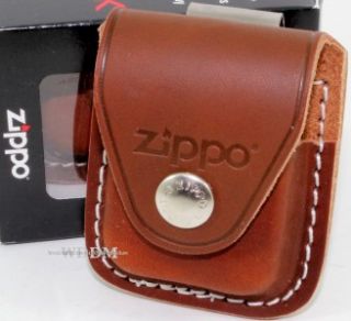 Zippo Brown Leather Lighter Pouch Case Holder w Belt Boot Clip Made in