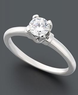 Juliet Diamond Ring, 14k White Gold Certified Diamond Solitaire Ring