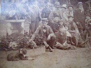 Spiritualist Group Lily Dale Rare Antique Photo Mediums,Dog, Big Wheel