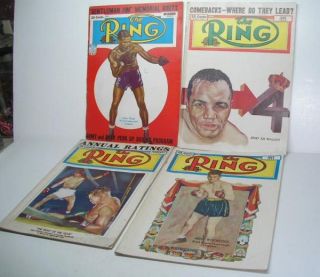 to 1951 the ring boxing magazines oct 1938 dec 1939 top corner torn
