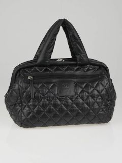 Chanel Black Quilted Nylon Coco Cocoon Bowling Bag