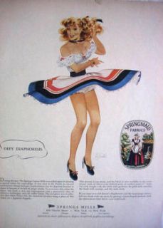 1948 Springs Mills Pin Up by Fritz Willis Ad