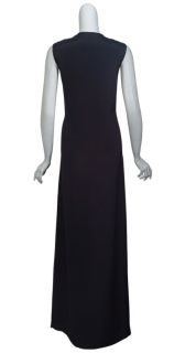 Phillip Lim Timeless Classic Black Draped Long Silk Evening Gown Dress