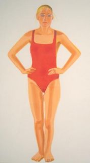 Alex Katz Signed 1991 Original Color Woodblock Print Swimmer