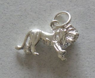 Lion 3D Charm Pendant Real Genuine 925 925 Sterling Silver Leo Zodiac