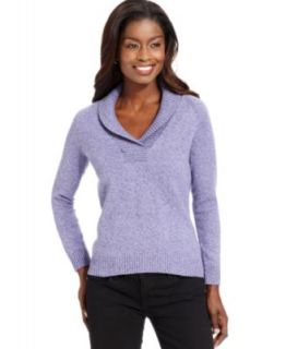 Karen Scott Petite Sweater, Long Sleeve Shawl Collar Cardigan