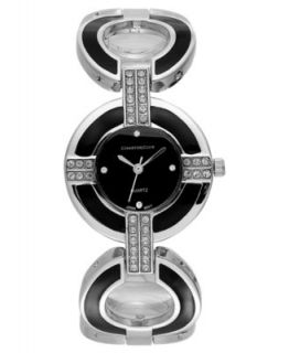 Charter Club Watch, Womens Silver Tone Braided Bangle Bracelet 21mm