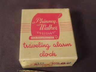 Vintage Phinney Walker Travel Alarm Clock Semca Clock Co Germany