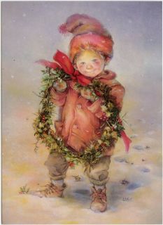 Lisi Martin   Artist Signed   Child in Snow   Bringing Home the