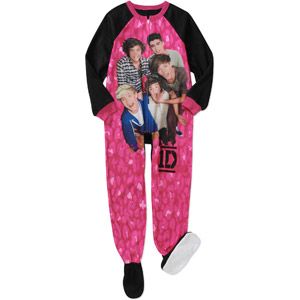 1D One Direction Girls Footed Blanket Sleeper Pajamas 7 8 Pink World