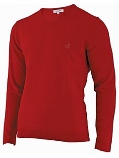 Calvin Klein Golf Super wool v neck sweater Red   