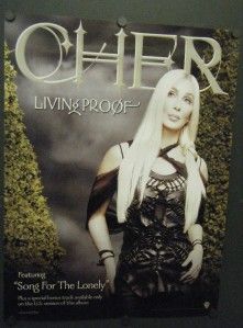 Cher Promo Poster Living Proof 2002 Song for The Lonely