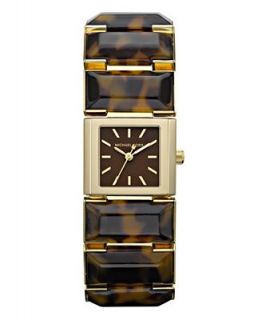 Michael Kors Watch, Womens Tortoise Acetate and Gold tone Stainless
